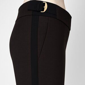 Etcetera brown pants with black ribbon trim. Sz 0